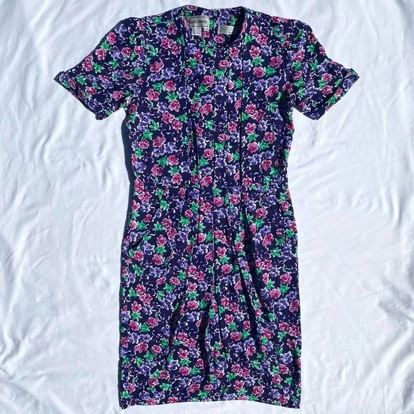 Vintage Karin Stevens Floral Dress - Picture 2 of 8